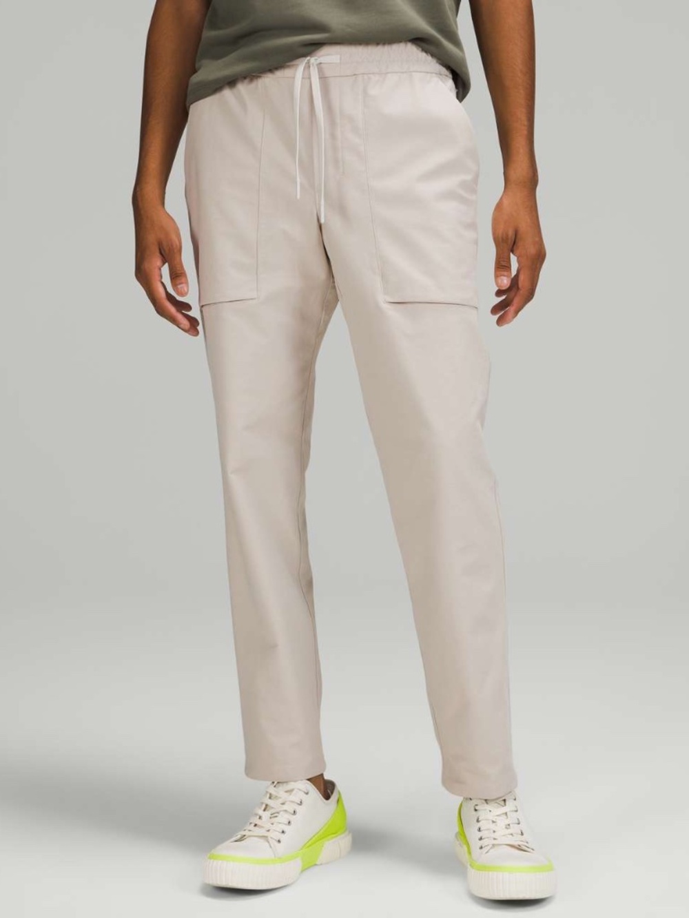 Men's Lululemon Bowline Pant 30" - Casual Drawstring Khaki Pants - Beige